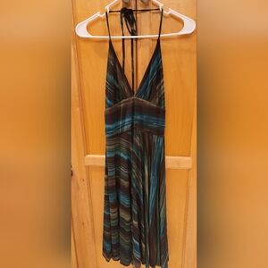 A.P.N.Y. Teal and Brown Dress
